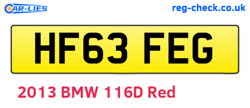 HF63FEG are the vehicle registration plates.