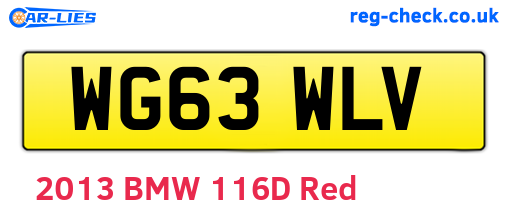 WG63WLV are the vehicle registration plates.