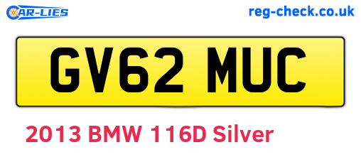 GV62MUC are the vehicle registration plates.