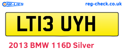 LT13UYH are the vehicle registration plates.