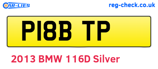 P18BTP are the vehicle registration plates.