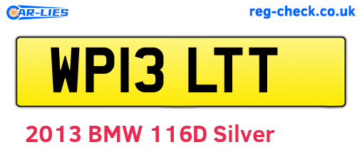 WP13LTT are the vehicle registration plates.