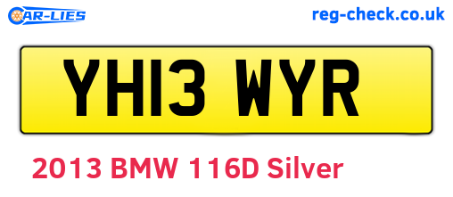 YH13WYR are the vehicle registration plates.