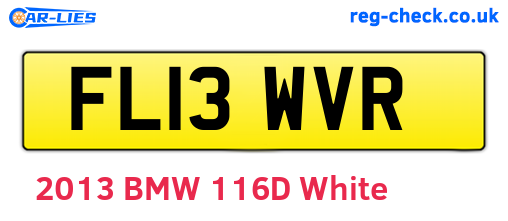 FL13WVR are the vehicle registration plates.