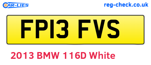 FP13FVS are the vehicle registration plates.