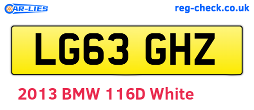 LG63GHZ are the vehicle registration plates.