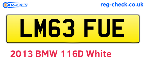 LM63FUE are the vehicle registration plates.