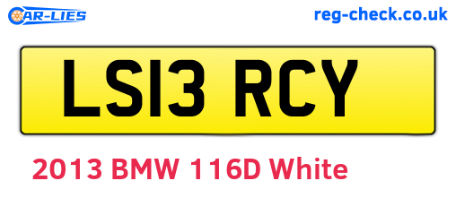 LS13RCY are the vehicle registration plates.