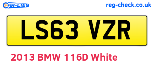 LS63VZR are the vehicle registration plates.