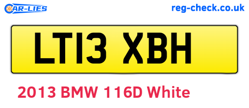 LT13XBH are the vehicle registration plates.