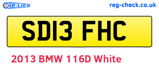SD13FHC are the vehicle registration plates.