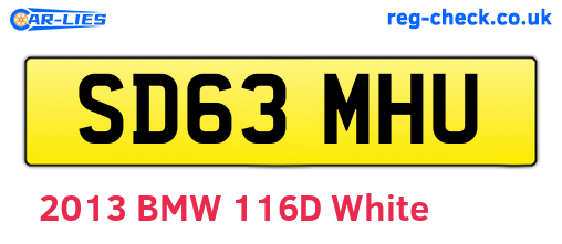 SD63MHU are the vehicle registration plates.