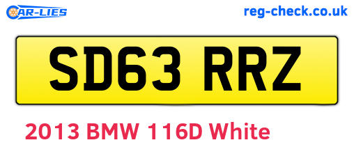 SD63RRZ are the vehicle registration plates.