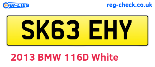 SK63EHY are the vehicle registration plates.