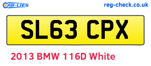 SL63CPX are the vehicle registration plates.