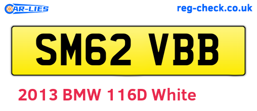 SM62VBB are the vehicle registration plates.