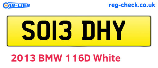 SO13DHY are the vehicle registration plates.