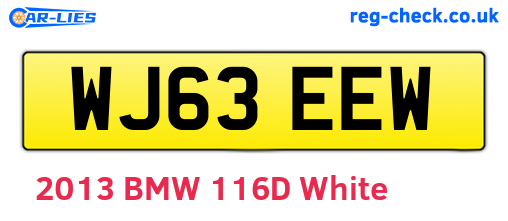 WJ63EEW are the vehicle registration plates.