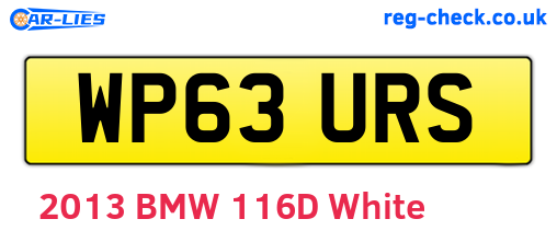 WP63URS are the vehicle registration plates.