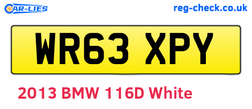 WR63XPY are the vehicle registration plates.