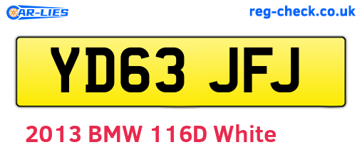YD63JFJ are the vehicle registration plates.