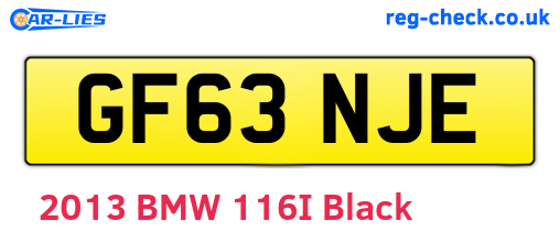 GF63NJE are the vehicle registration plates.