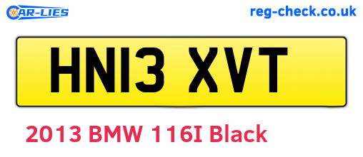 HN13XVT are the vehicle registration plates.