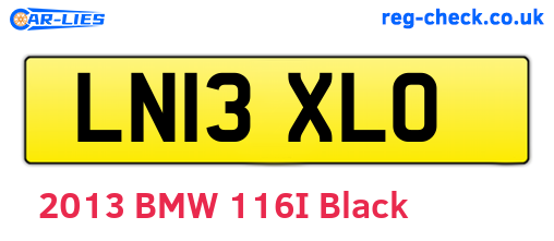 LN13XLO are the vehicle registration plates.