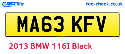 MA63KFV are the vehicle registration plates.