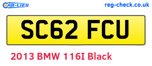 SC62FCU are the vehicle registration plates.