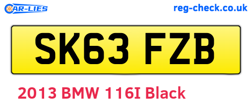 SK63FZB are the vehicle registration plates.