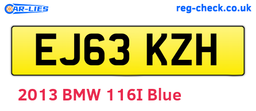 EJ63KZH are the vehicle registration plates.