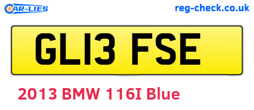 GL13FSE are the vehicle registration plates.