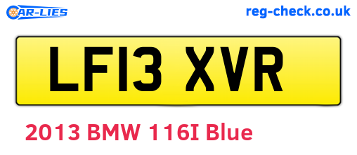 LF13XVR are the vehicle registration plates.