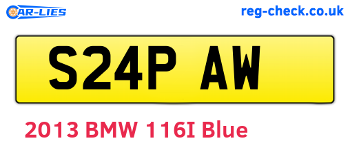 S24PAW are the vehicle registration plates.