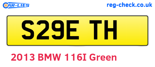 S29ETH are the vehicle registration plates.