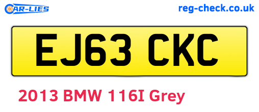 EJ63CKC are the vehicle registration plates.