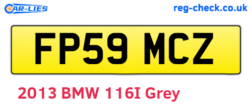 FP59MCZ are the vehicle registration plates.
