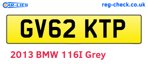 GV62KTP are the vehicle registration plates.