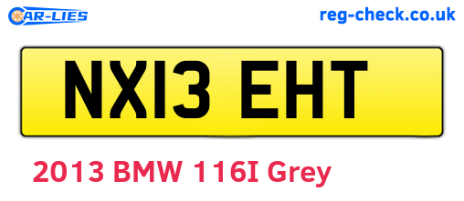 NX13EHT are the vehicle registration plates.