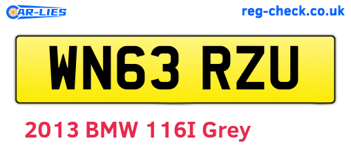 WN63RZU are the vehicle registration plates.