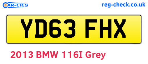 YD63FHX are the vehicle registration plates.