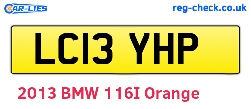 LC13YHP are the vehicle registration plates.