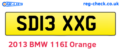 SD13XXG are the vehicle registration plates.