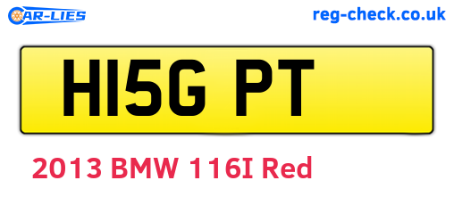 H15GPT are the vehicle registration plates.