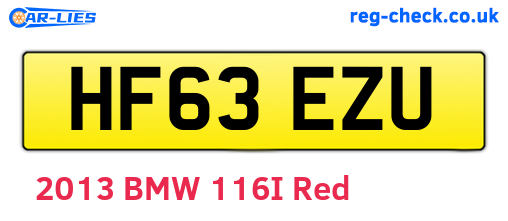 HF63EZU are the vehicle registration plates.