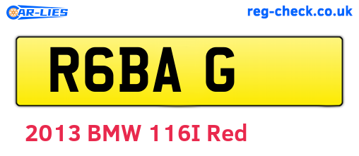 R6BAG are the vehicle registration plates.