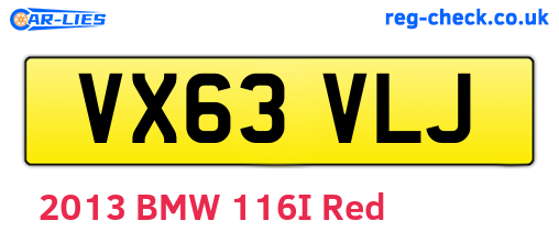 VX63VLJ are the vehicle registration plates.