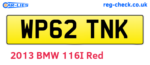 WP62TNK are the vehicle registration plates.
