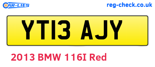 YT13AJY are the vehicle registration plates.